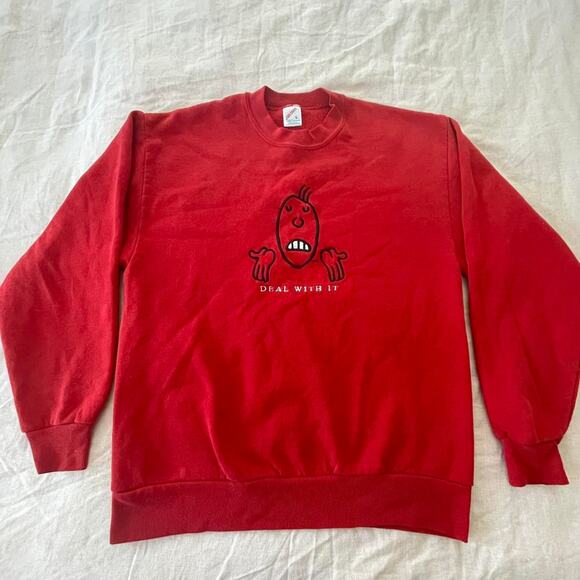 Vintage 90s Deal With It Sweatshirt - Picture 1 of 3